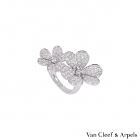 Van Cleef & Arpels White Gold And Diamond Flora Ring VCARB67500
